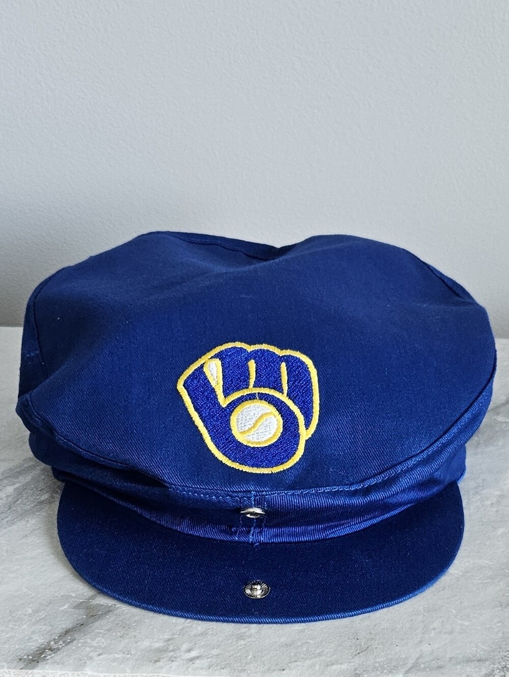 Vintage Milwaukee Brewers Painters Hat Snapback | Royal Blue Yellow Ball & Glove
